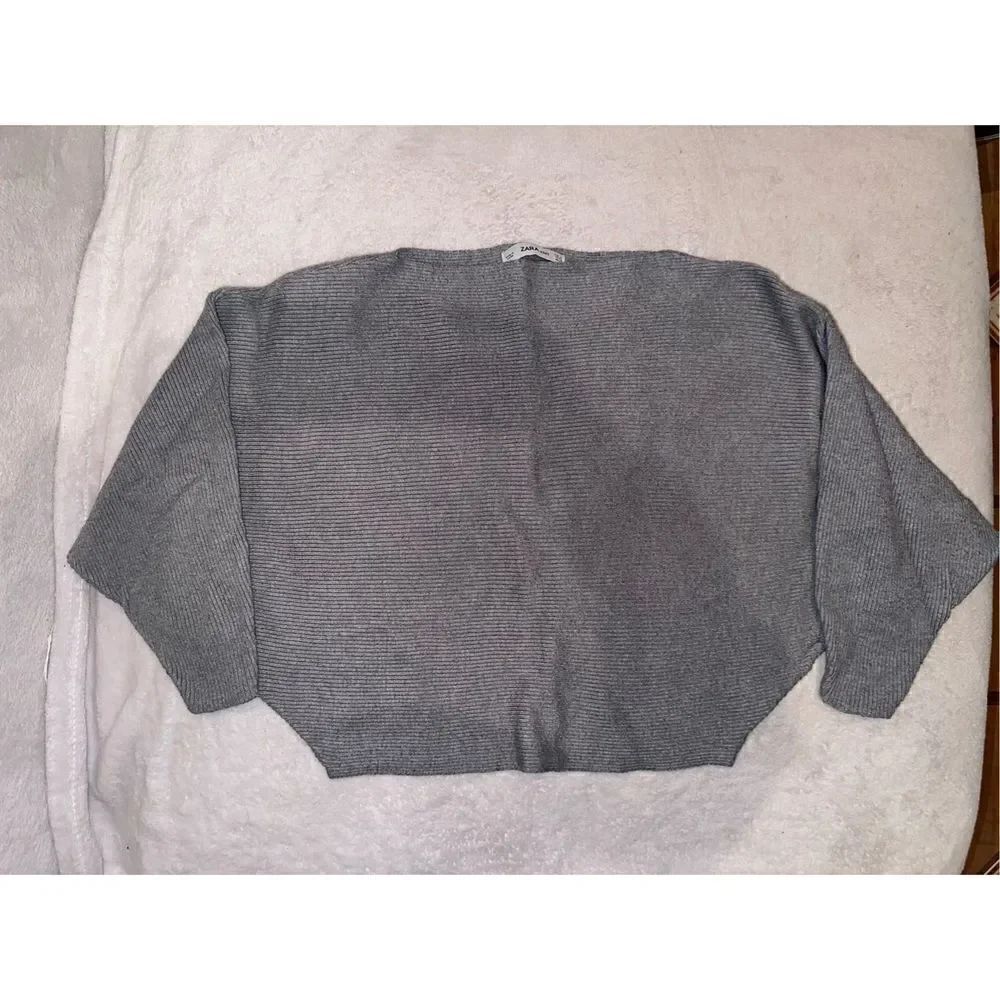 Long sleeve cropped gray size S top women’s ZARA